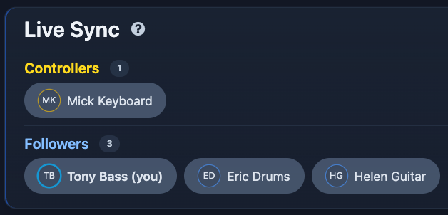 One member takes control; changes mirror to every screen.